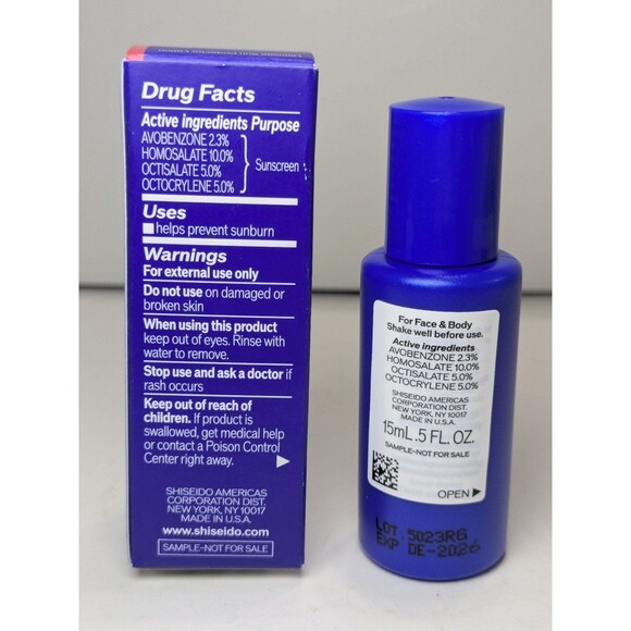 4/$12 Shisheido Ultimate Sun Protector Lotion SPF 60+ Mini - Picture 2 of 2